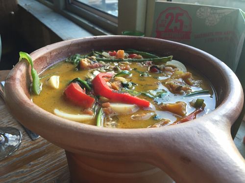 Coconut vegetable stew at Las Iguanas in Cambridge
