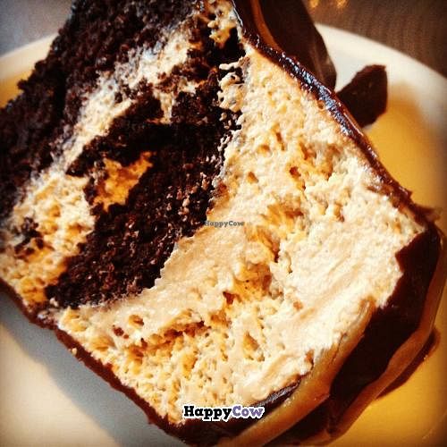 The peanut butter chocolate cake at Atlas Café. Amazing! at Atlas Cafe and Bakery in New York City