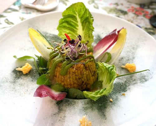 Vegetable savory pudding at Un Piano dans la Theiere in Orleans