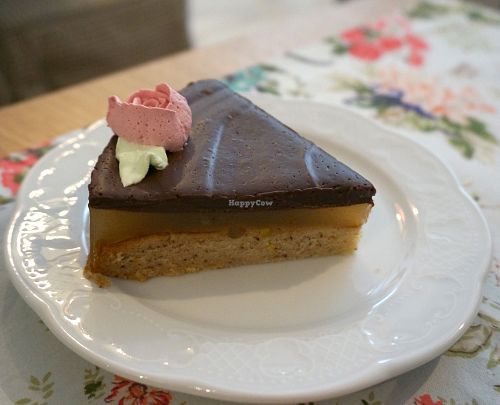 Chocolate/Pear Cake at Un Piano dans la Theiere in Orleans
