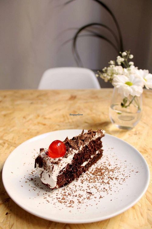 Black Forest cake  at El Vergel Veggie Restaurant in Tarragona