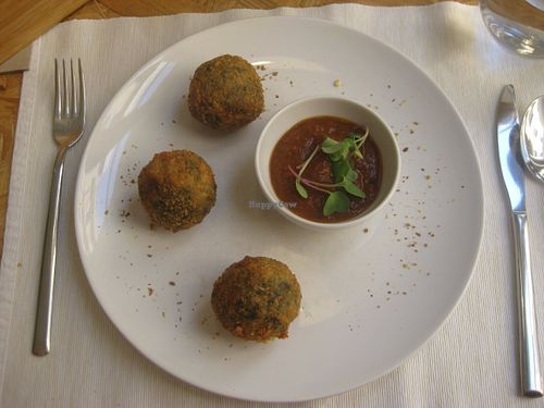 Arancini at El Vergel Veggie Restaurant in Tarragona