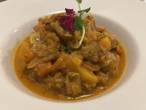 BIRRIA-STYLE STEW WITH ASSORTED VEGETABLES  at El Vergel Veggie Restaurant in Tarragona