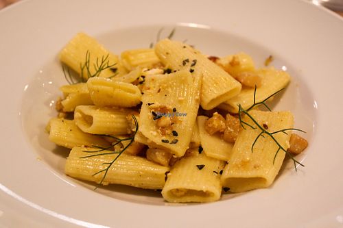 smoked tofu rigatoni at El Vergel Veggie Restaurant in Tarragona