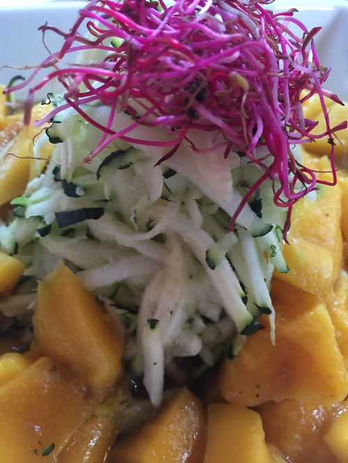 Mango-Courgettes Salad-rawfood at Past & Future in Cologne