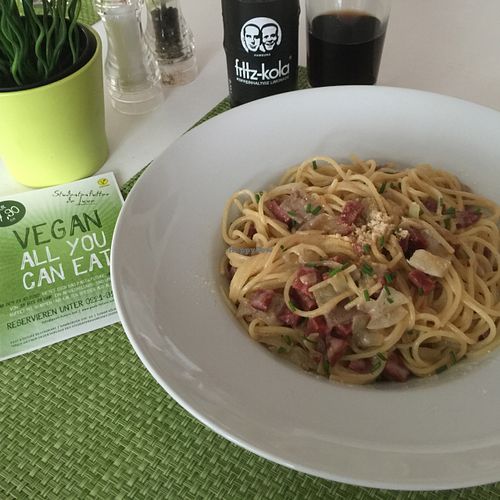 Spaghetti Carbonara at Past & Future in Cologne