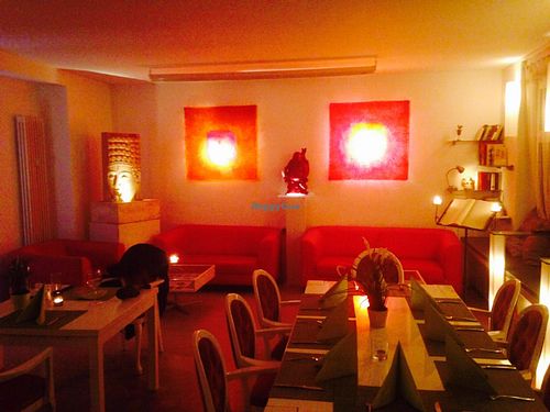 Dining area (from entrance) at Past & Future in Cologne