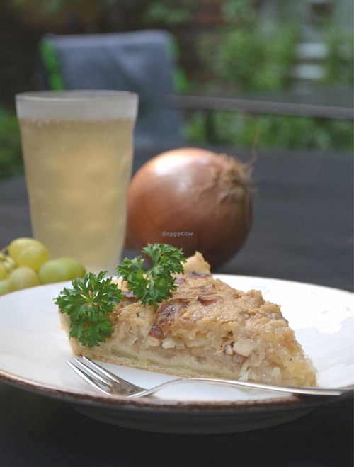vegan onion pie  at My Heart Beats Vegan in Karlsruhe