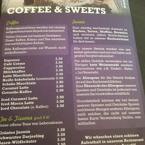 coffees at My Heart Beats Vegan in Karlsruhe