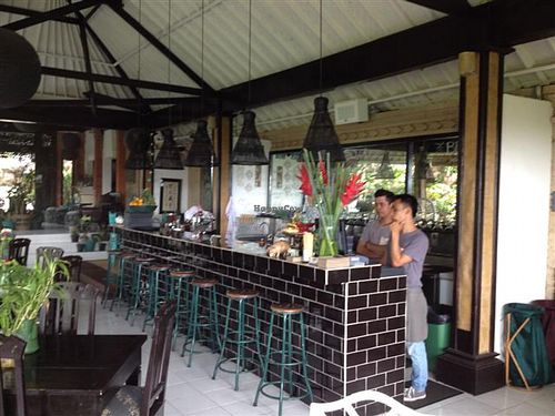 the bar at Elephant Cafe in Ubud