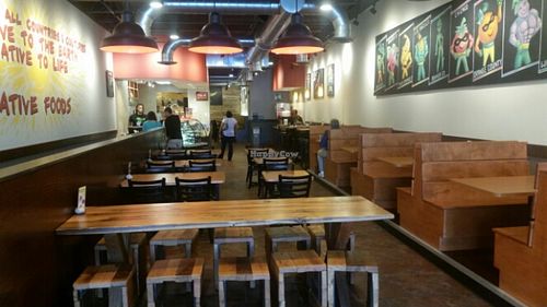 inside at Native Foods Cafe in Falls Church