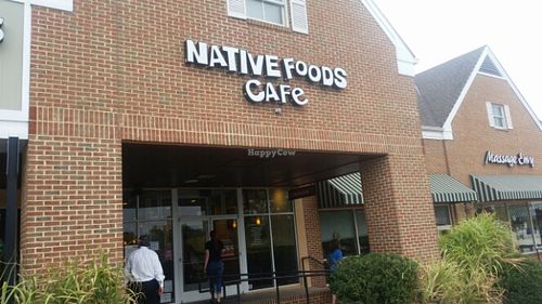 outside at Native Foods Cafe in Falls Church