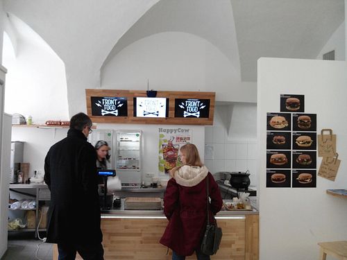 The counter at Front Food in Linz