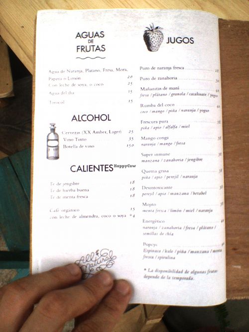 Carta, Bebidas at Naturalissimo - Guadalupe in San Cristobal De Las Casas