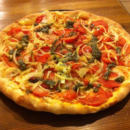 Italian style pizza at Vegan Pizza in Warsaw