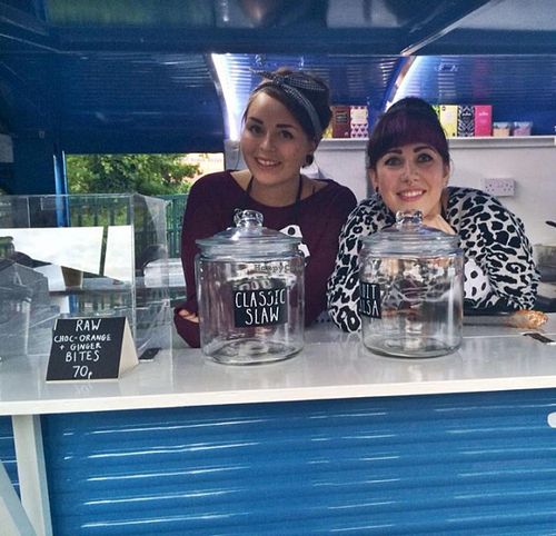 Hannah and Isabel, the owners at The Mighty Food Fight - Food Truck in Bristol