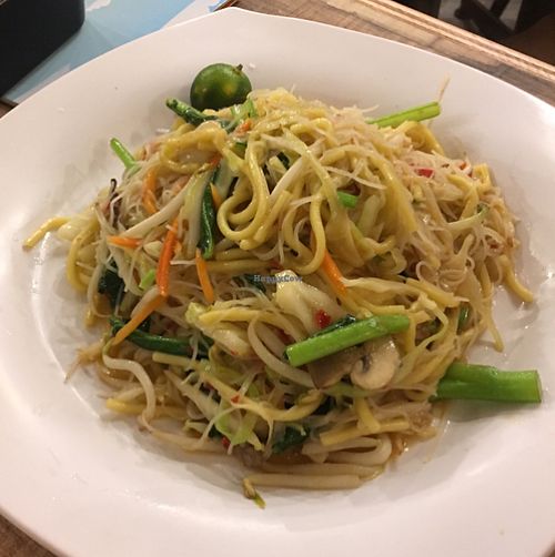 Hokkien noodles at Nature Cafe 自然疏食 - The Aperia in Central Singapore