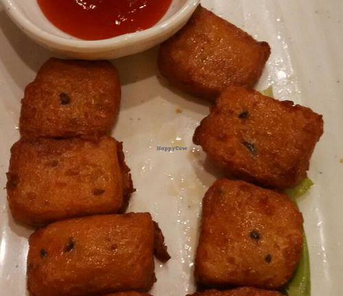 Golden pillow bean curd at Nature Cafe 自然疏食 - The Aperia in Central Singapore