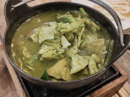 In-house Green Curry Vegetables 招牌青咖喱菜  at Nature Cafe 自然疏食 - The Aperia in Central Singapore
