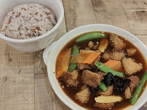 Monkey Head Mushroom Rice at Nature Cafe 自然疏食 - The Aperia in Central Singapore