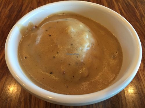 Cauli-mashed potatoes with porcini mushroom gravy at Veggie Grill by Next Level in Pasadena