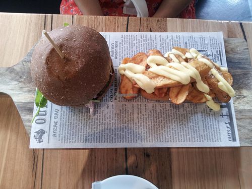 Vege Burger at Vege Rama - West End at Vege Rama in West End