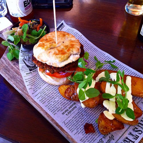 Vegan Veggie Burger With Gluten Free Bun & Mayo at Vege Rama in West End
