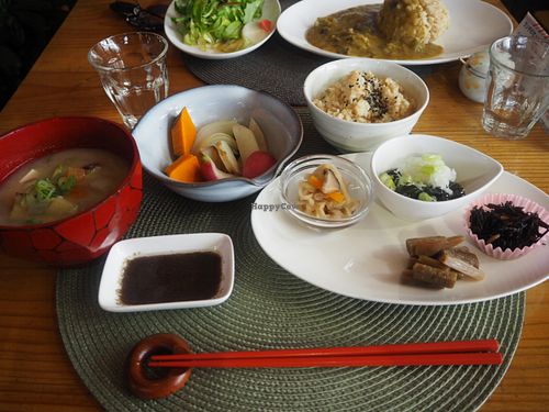 Both vege lunch options at Natural Food Store Farm in Fukuoka