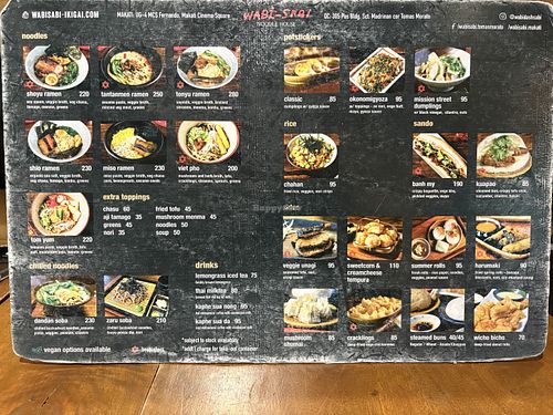 Menu   at Wabi-Sabi Noodle House Morato in Quezon City