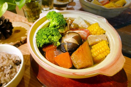 Spicy Hot Pot with Vegetables (served with rice) at Rice Revolution 呷米 - Jiā Mǐ in Taipei
