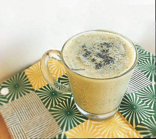 Avocado Sesame Soya bean milk at Rice Revolution 呷米 - Jiā Mǐ in Taipei