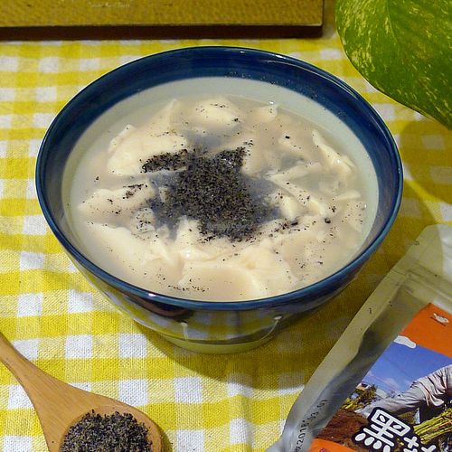 Tofu Pudding with Sesame Powder at Rice Revolution 呷米 - Jiā Mǐ in Taipei