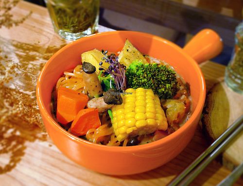 Pasta with Soy Cream Sauce at Rice Revolution 呷米 - Jiā Mǐ in Taipei