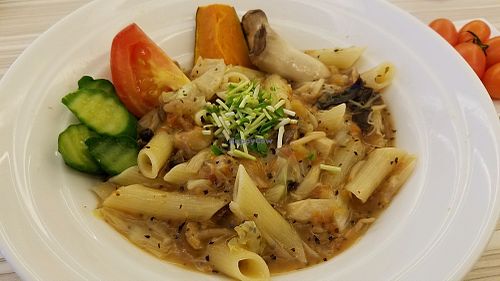 garlic pasta at Rice Revolution 呷米 - Jiā Mǐ in Taipei