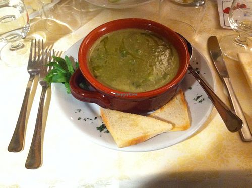 Very nice vegan soup at Il Punto Verde in Turin