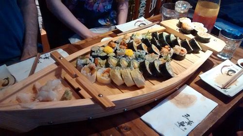 Various makis and futomakis at Sushi Momo in Montreal