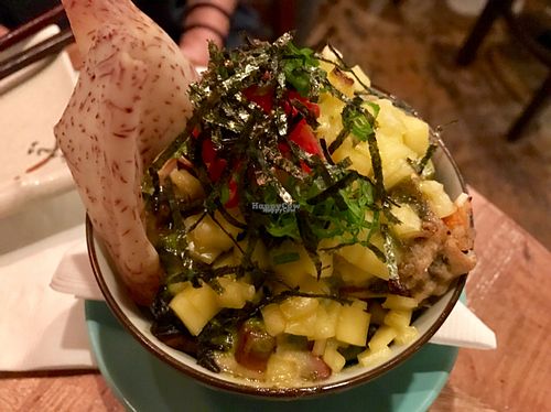 poutine Sushi.  at Sushi Momo in Montreal