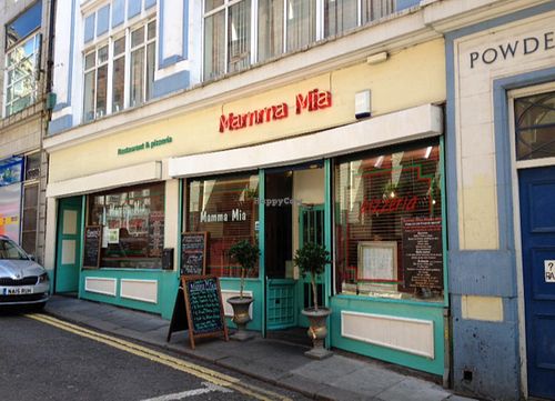 Outside  at Mamma Mia's in Newcastle Upon Tyne