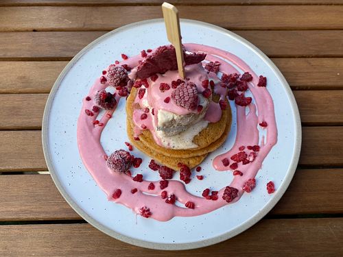 Raspberry pancakes! (Special )  at Heal.Thy Self Co in Yarraville