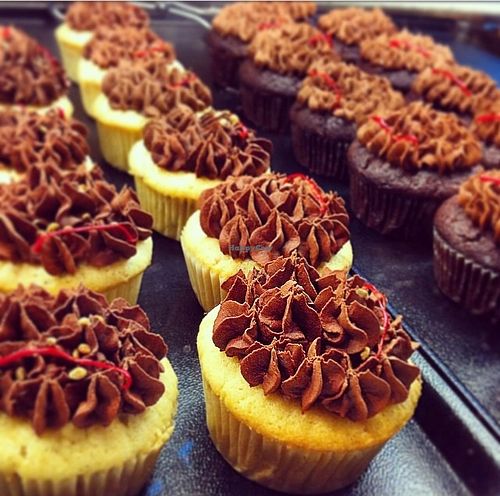 Vegan choco-chili cupcakes at Veganatural in Giessen