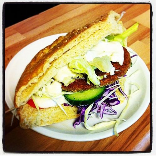 Vegan döner with hemp patty at Veganatural in Giessen