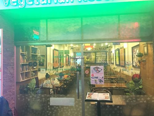 In front of this restaurant. at Phuong Mai Vegetarian Restaurant in Ho Chi Minh City