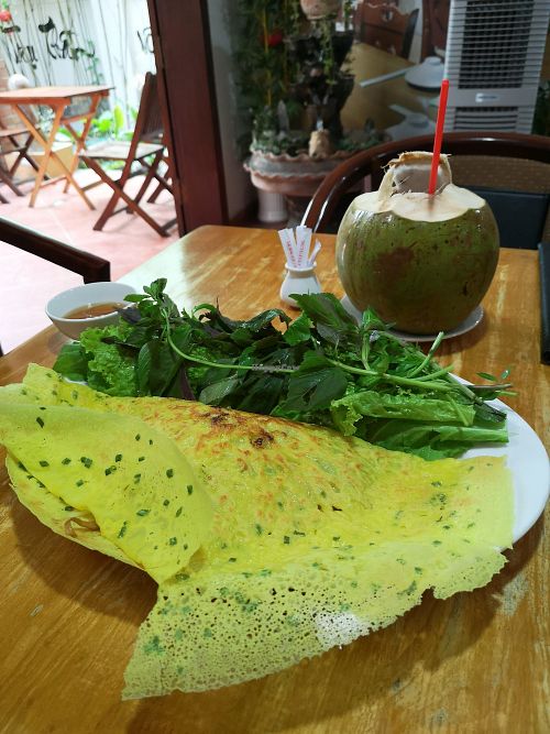 Banh Xeo at Phuong Mai Vegetarian Restaurant in Ho Chi Minh City