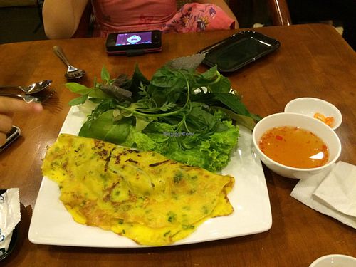 Vietnamese pancake at Phuong Mai Vegetarian Restaurant in Ho Chi Minh City