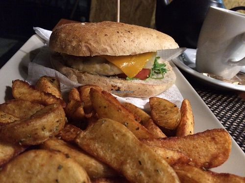Vegan Burger at Black Mamba Burgers and Records in Porto