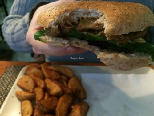 Vegan Burger at Black Mamba Burgers and Records in Porto