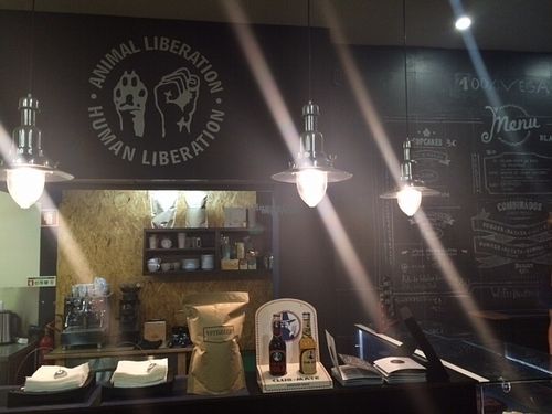 Ordering counter at Black Mamba Burgers and Records in Porto