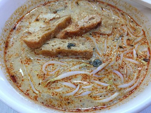 yummy laksa at Take Vege Vegetarian Garden in East Singapore