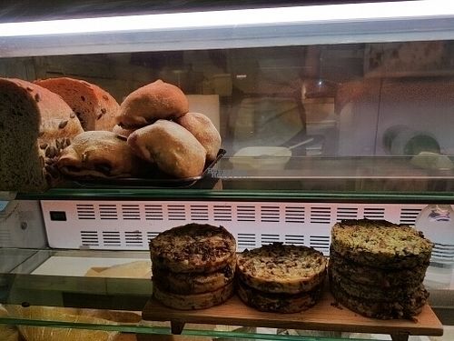 veggie burgers with chick pea and quinoa at Rumi Bottega Organica in Rome