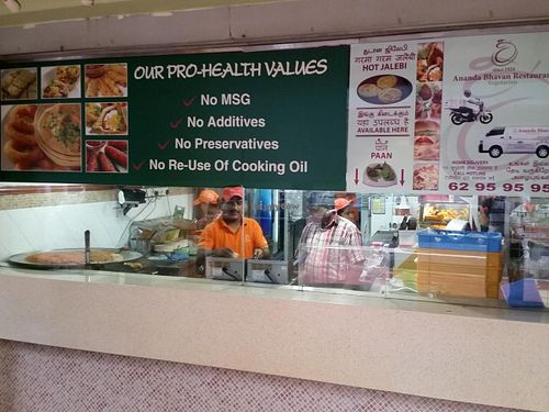no msg  no additives,  no preservatives,  no re-using of cooking oil at Ananda Bhavan - Syed Alwi Rd in Central Singapore